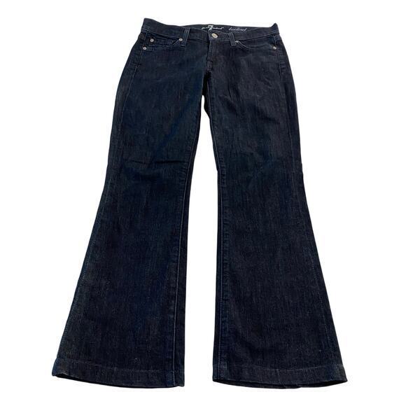 7‎ for all Mankind Blue Bootcut Jeans with Rhinestones Bling Size 26 - Picture 1 of 10